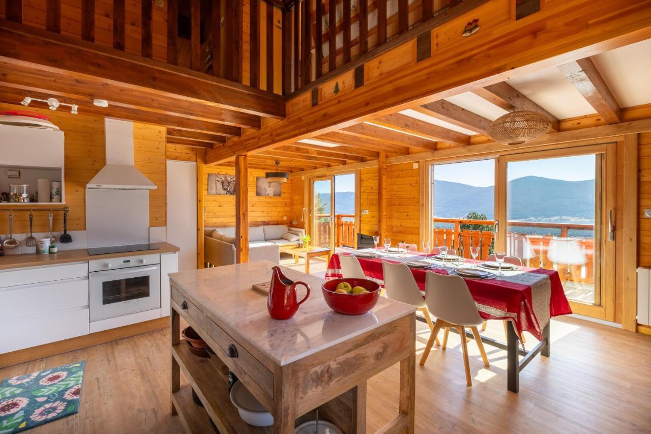 Chalet Les Tilleuls - Jolie Vue Montagne Et Lac Les Angles  Dış mekan fotoğraf